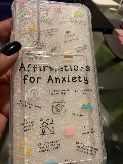AFFIRMATIONS FOR ANXIETY SLOT CARD IPHONE CASES, ANDROID GALAXY