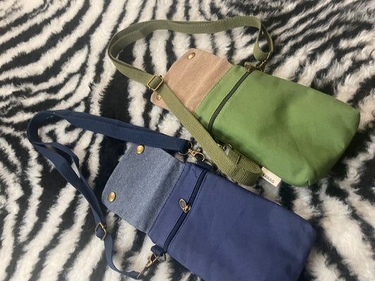 CANVAS TWOTONE SLING BAG FITS ALL SMARTPHONE MODELS