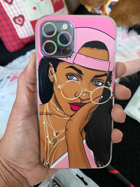 DOPE CHICK GRAPHIC PRINT OLD SCHOOL IPHONE CASES X/XS, 12PRO, 11PROMAX, 7/8PLUS,11PRO